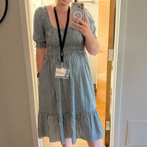 Hill House Louisa Nap Dress in Green Gingham